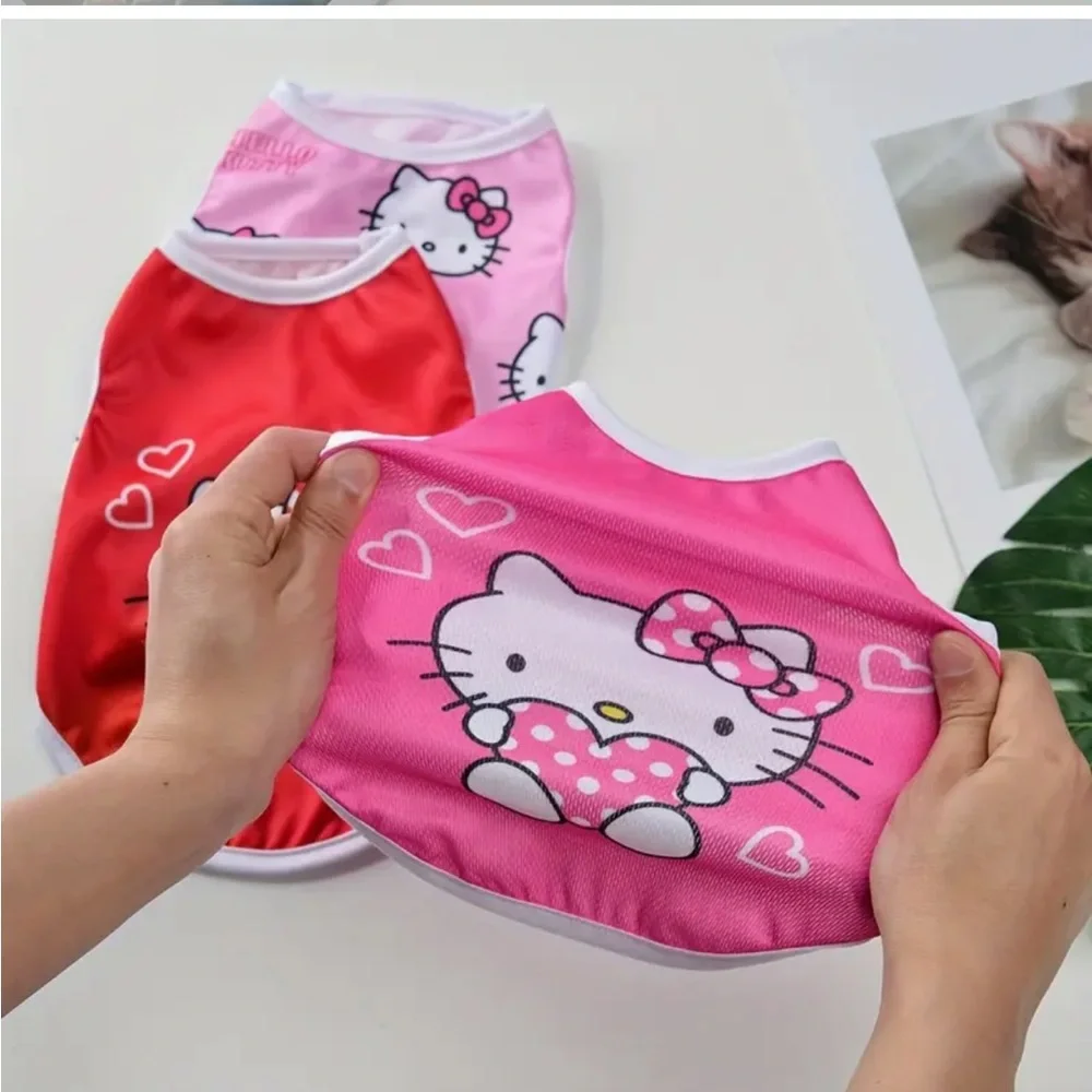 Hello Kitty Pink or Red Pet Vest Shirt for Small Pet - You Choose